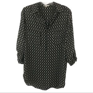 PLEIONE Black Cream Print Top Tunic
